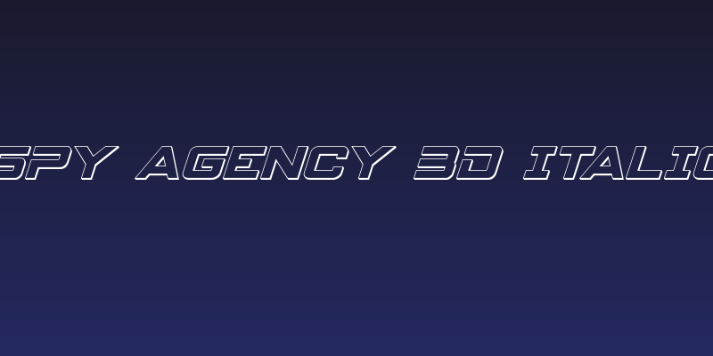 Spy Agency 3D Italic Social Header