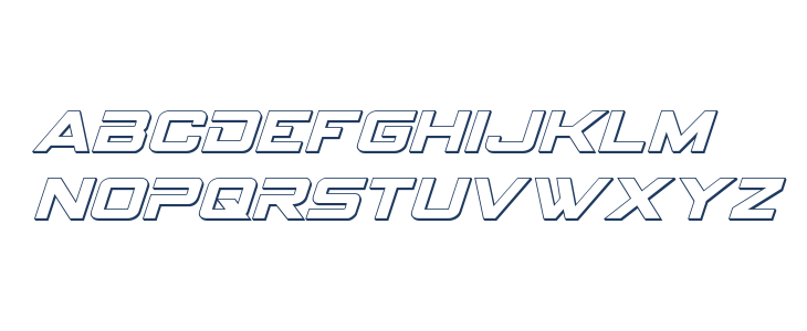 Spy Agency 3D Italic Lowercase