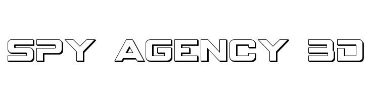 Spy Agency 3D Font