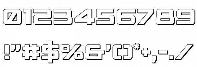Spy Agency 3D Font OTHER CHARS