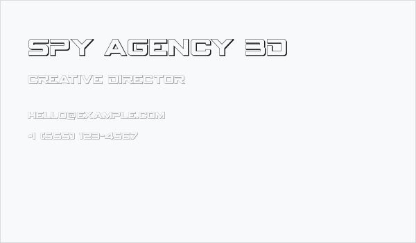 Spy Agency 3D Business Card