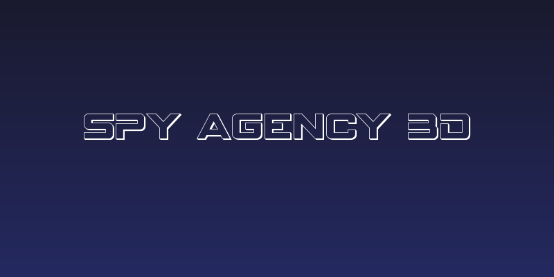 Spy Agency 3D Social Header