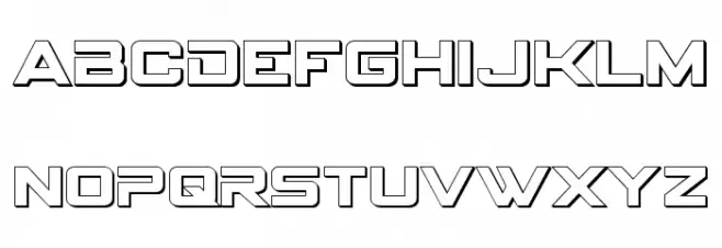Spy Agency 3D Schriftart Kleinbuchstaben