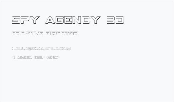 Spy Agency 3D Business Card