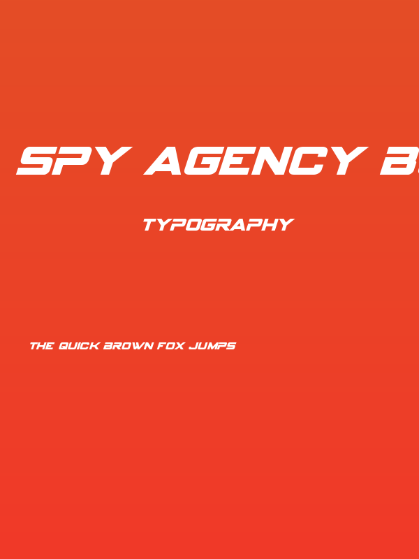 Spy Agency Bold Italic Poster