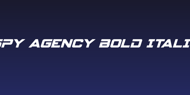 Spy Agency Bold Italic Social Header