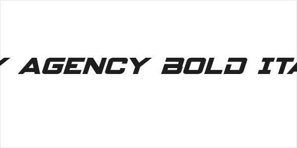 Spy Agency Bold Italic Logo