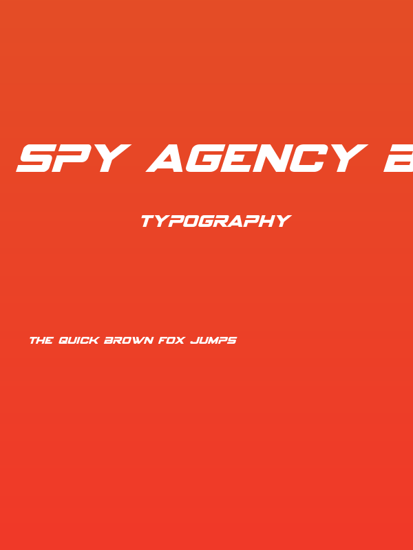 Spy Agency Bold Italic Poster