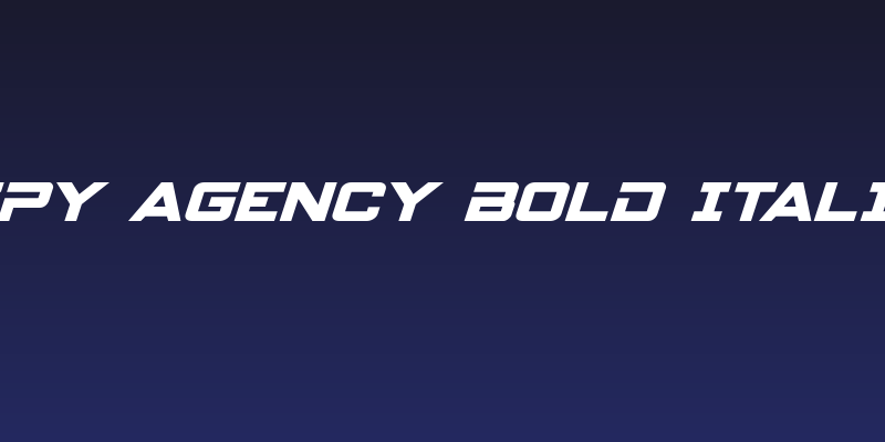 Spy Agency Bold Italic Social Header
