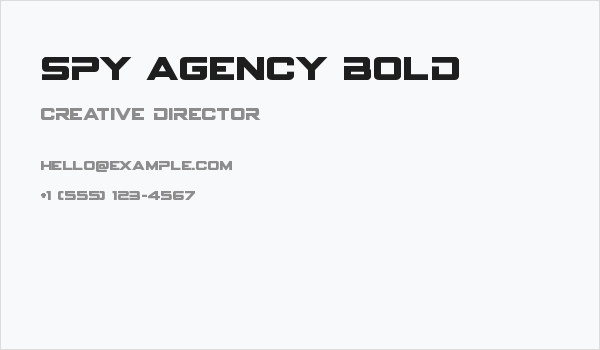 Spy Agency Bold Business Card