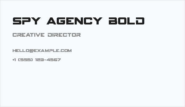 Spy Agency Bold Business Card