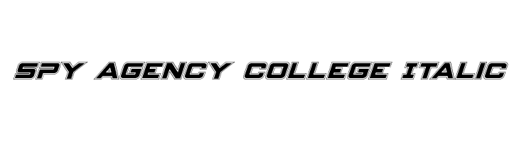 Spy Agency College Italic  Скачать бесплатные шрифты