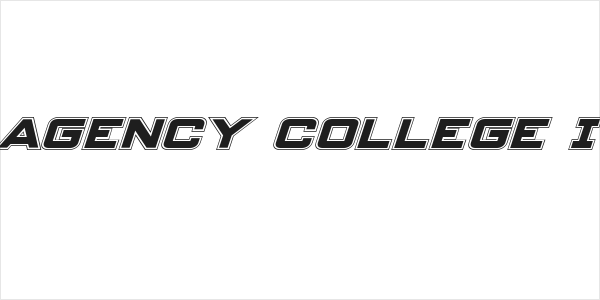 Spy Agency College Italic Logo