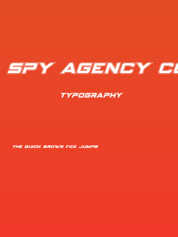 Spy Agency College Italic Poster