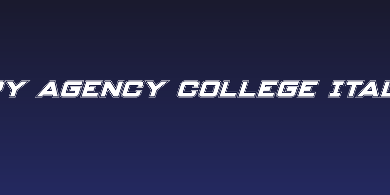 Spy Agency College Italic Social Header