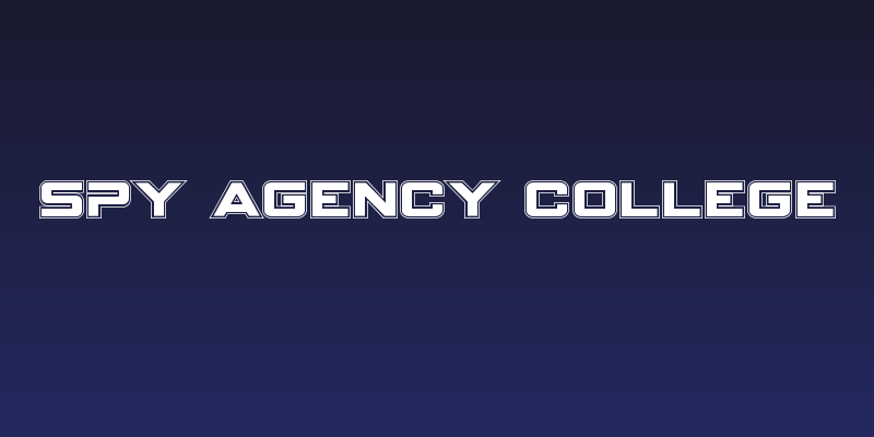 Spy Agency College Social Header
