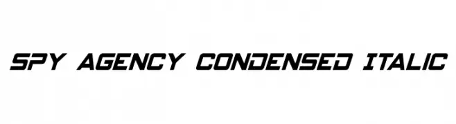 Spy Agency Condensed Italic  Скачать бесплатные шрифты