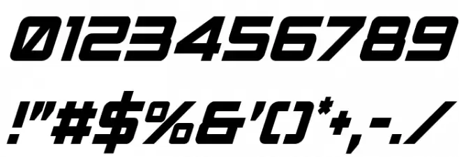 Spy Agency Condensed Italic Font OTHER CHARS