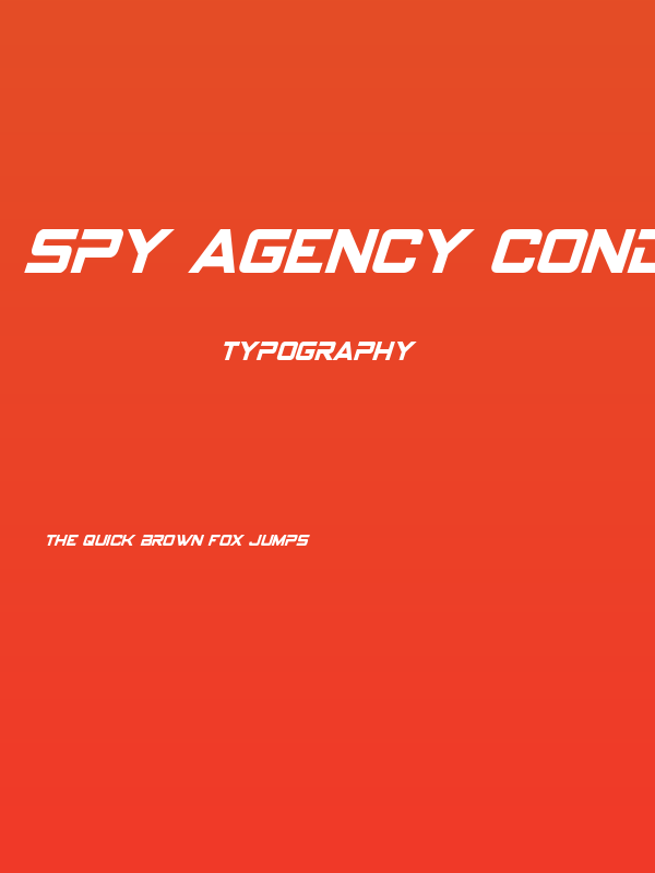 Spy Agency Condensed Italic Poster
