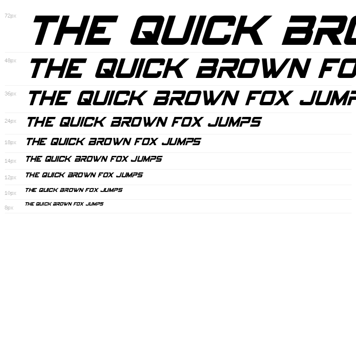 Spy Agency Condensed Italic Waterfall