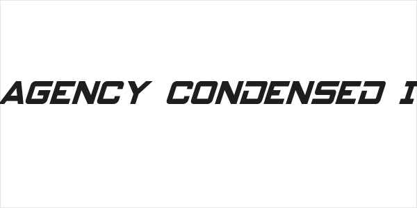 Spy Agency Condensed Italic Logo