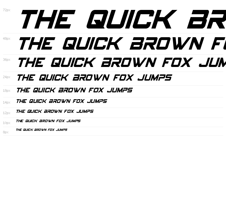 Spy Agency Condensed Italic Waterfall