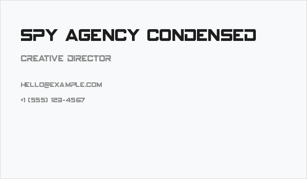 Spy Agency Condensed Business Card