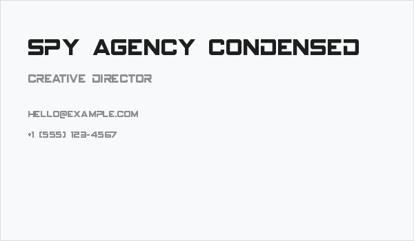 Spy Agency Condensed Business Card