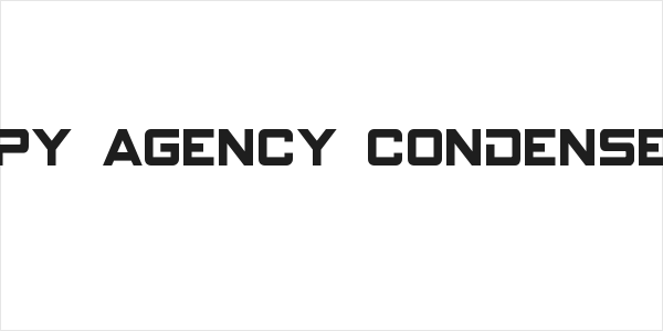 Spy Agency Condensed Logo