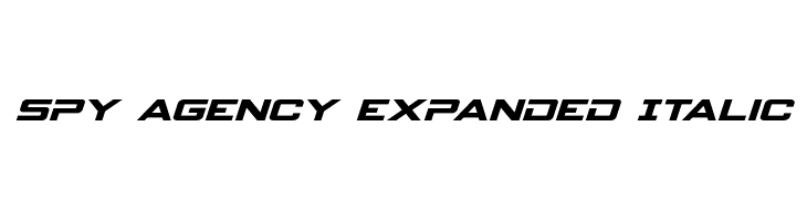 Spy Agency Expanded Italic  नि: शुल्क फ़ॉन्ट्स डाउनलोड