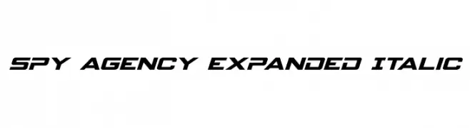 Spy Agency Expanded Italic  नि: शुल्क फ़ॉन्ट्स डाउनलोड