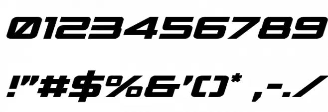 Spy Agency Expanded Italic Font OTHER CHARS