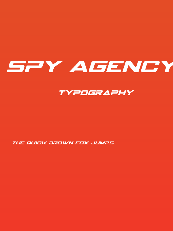 Spy Agency Expanded Italic Poster