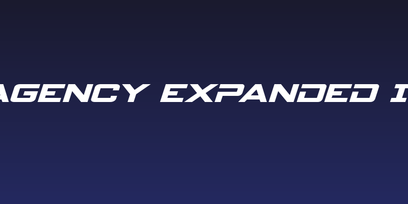 Spy Agency Expanded Italic Social Header