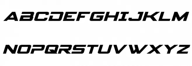 Spy Agency Expanded Italic Caratteri MAIUSCOLE