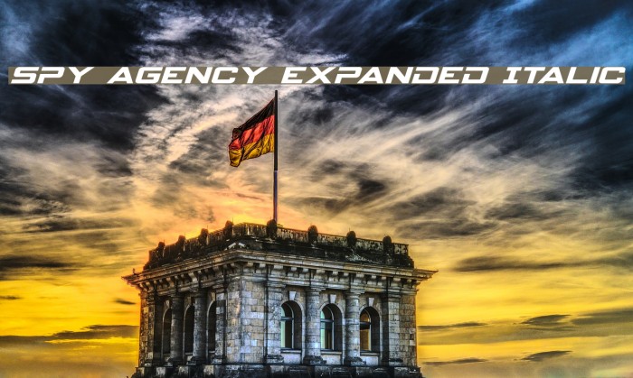 Spy Agency Expanded Italic Example 2