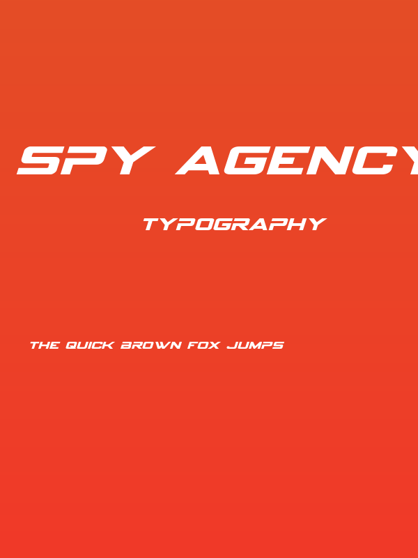 Spy Agency Expanded Italic Poster