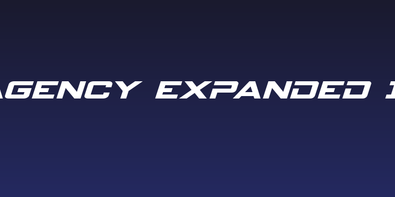 Spy Agency Expanded Italic Social Header