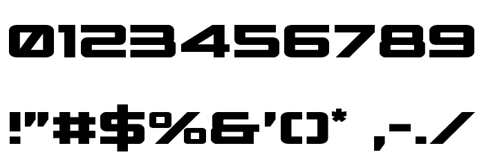 Spy Agency Expanded Font OTHER CHARS