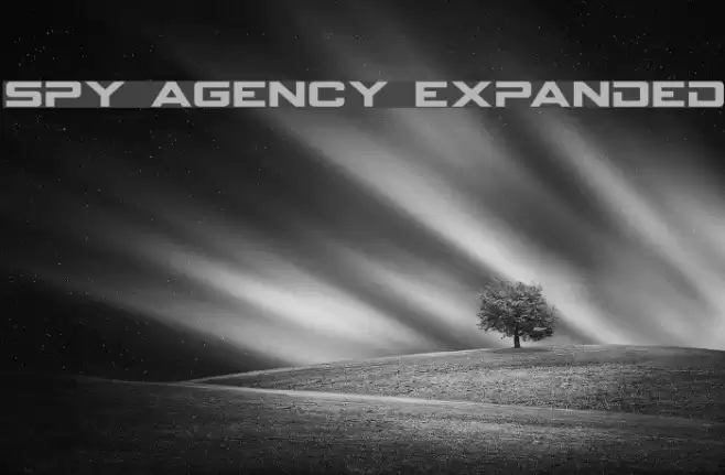 Spy Agency Expanded Font examples