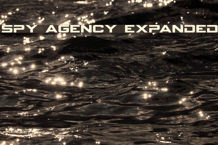 Spy Agency Expanded Font examples