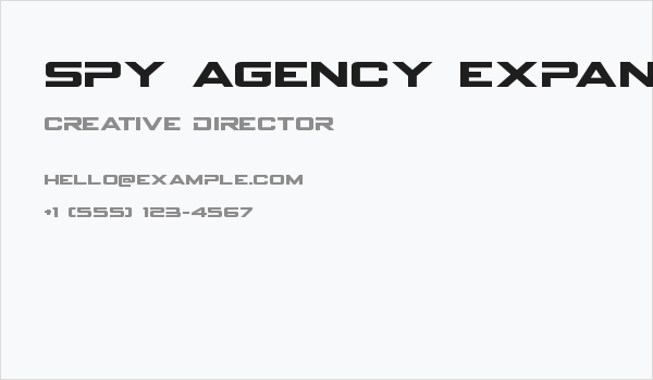 Spy Agency Expanded Business Card