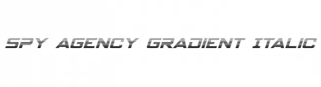 Spy Agency Gradient Italic  नि: शुल्क फ़ॉन्ट्स डाउनलोड