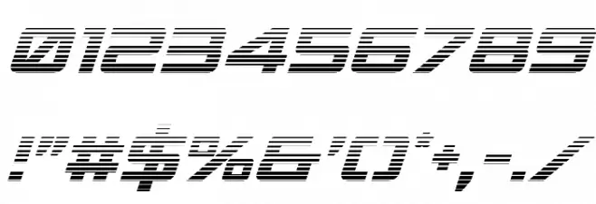 Spy Agency Gradient Italic Font OTHER CHARS