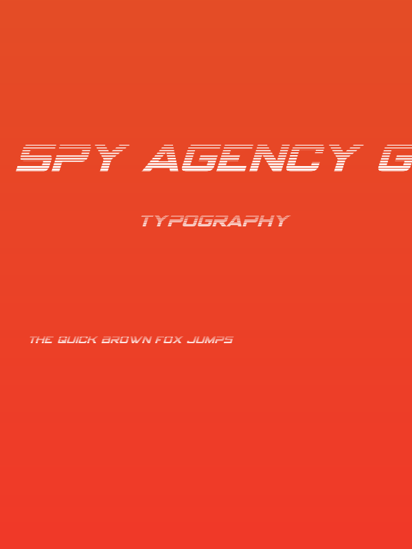 Spy Agency Gradient Italic Poster
