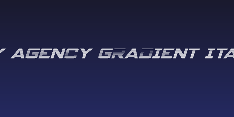 Spy Agency Gradient Italic Social Header