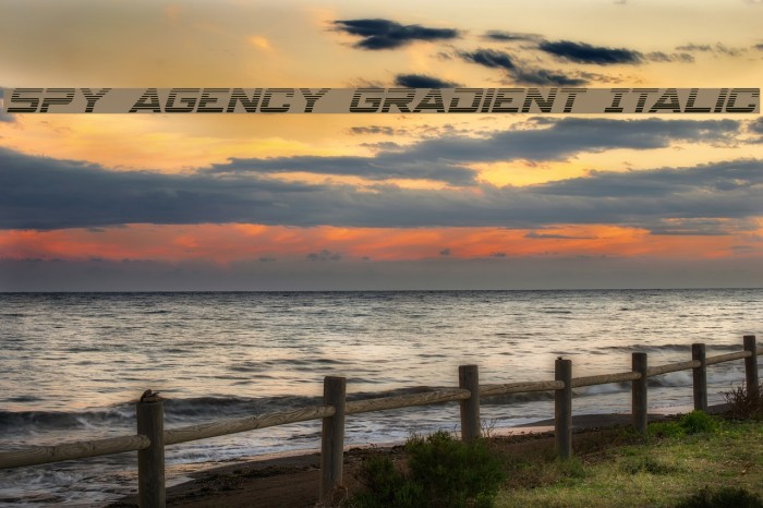 Spy Agency Gradient Italic Example 2
