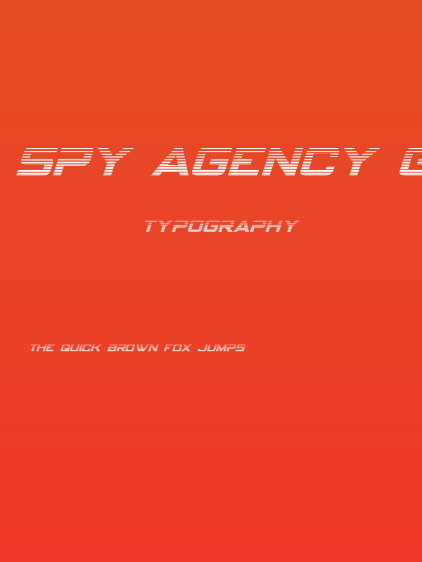 Spy Agency Gradient Italic Poster