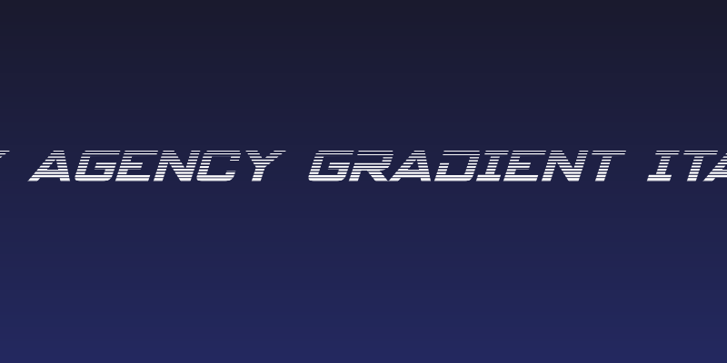 Spy Agency Gradient Italic Social Header