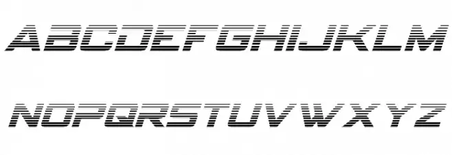 Spy Agency Gradient Italic Caratteri MINUSCOLO